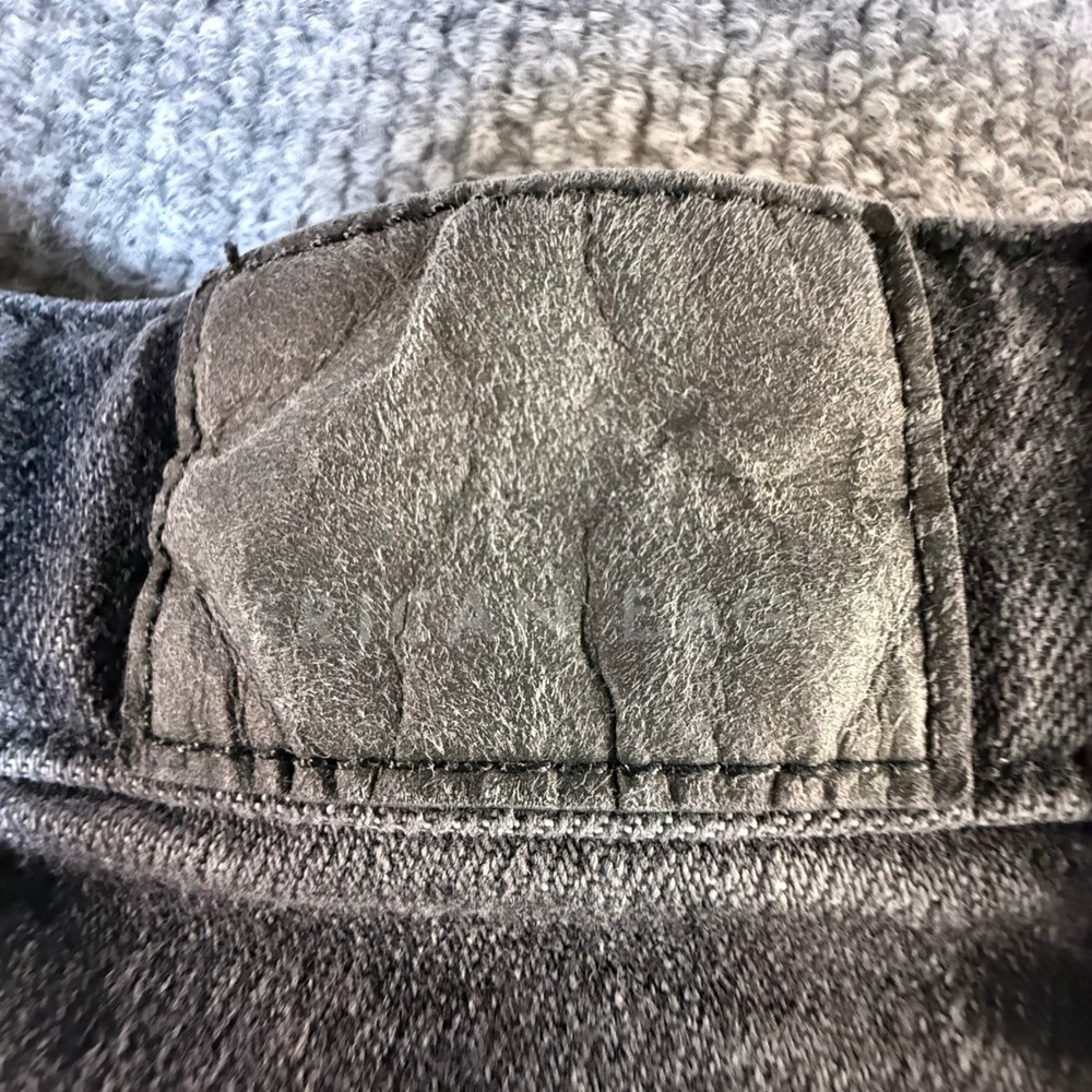 American Eagle Strigid Mom Jeans Faded Black High Rise Straight 000 Short - Picture 5 of 9